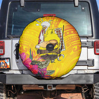 Papua New Guinea Cultural Tropical Flowers Spare Tire Cover LT9 Gold - Polynesian Pride