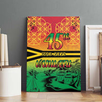 Hapi 45th Indipendens Dei Vanuatu Canvas Wall Art Yumi 1980 with Vanuatuan Beach Landscape LT9 - Polynesian Pride
