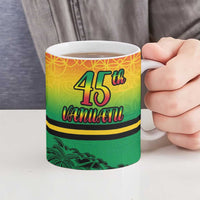 Hapi 45th Indipendens Dei Vanuatu Ceramic Mug Yumi 1980 with Vanuatuan Beach Landscape - Polynesian Pride