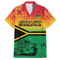 Hapi 45th Indipendens Dei Vanuatu Hawaiian Shirt Yumi 1980 with Vanuatuan Beach Landscape LT9 Red - Polynesian Pride
