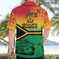 Hapi 45th Indipendens Dei Vanuatu Hawaiian Shirt Yumi 1980 with Vanuatuan Beach Landscape LT9 - Polynesian Pride