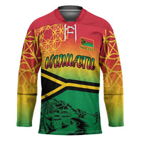 Hapi 45th Indipendens Dei Vanuatu Hockey Jersey Yumi 1980 with Vanuatuan Beach Landscape - Polynesian Pride