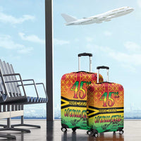 Hapi 45th Indipendens Dei Vanuatu Luggage Cover Yumi 1980 with Vanuatuan Beach Landscape LT9 - Polynesian Pride