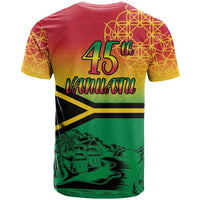 Hapi 45th Indipendens Dei Vanuatu T Shirt Yumi 1980 with Vanuatuan Beach Landscape