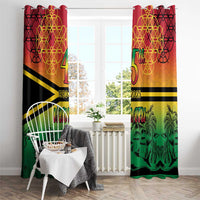 Hapi 45th Indipendens Dei Vanuatu Window Curtain Yumi 1980 with Vanuatuan Beach Landscape