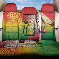 Vanuatu 45th Anniversary Back Car Seat Cover Polynesian with Sand Drawing Pattern LT9 One Size Red - Polynesian Pride