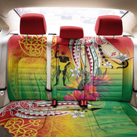 Vanuatu 45th Anniversary Back Car Seat Cover Polynesian with Sand Drawing Pattern LT9 - Polynesian Pride