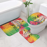 Vanuatu 45th Anniversary Bathroom Set Polynesian with Sand Drawing Pattern - Polynesian Pride