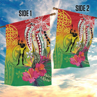 Vanuatu 45th Anniversary Garden Flag Polynesian with Sand Drawing Pattern