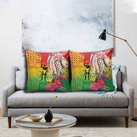 Vanuatu 45th Anniversary Pillow Cover Polynesian with Sand Drawing Pattern - Polynesian Pride