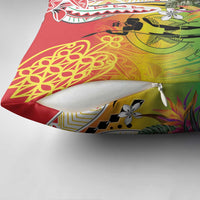 Vanuatu 45th Anniversary Pillow Cover Polynesian with Sand Drawing Pattern - Polynesian Pride