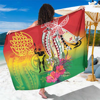 Vanuatu 45th Anniversary Sarong Polynesian with Sand Drawing Pattern