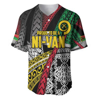 Vanuatu Proud to be Ni-van Personalised Baseball Jersey with Mutis En Atan Patterns