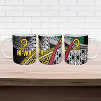 Vanuatu Proud to be Ni-van Personalised Ceramic Mug with Mutis En Atan Patterns - Polynesian Pride