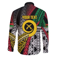 Vanuatu Proud to be Ni-van Personalised Family Matching Long Sleeve Bodycon Dress and Hawaiian Shirt with Mutis En Atan Patterns