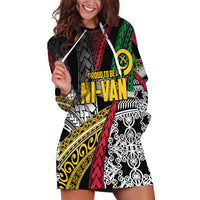 Vanuatu Proud to be Ni-van Personalised Hoodie Dress with Mutis En Atan Patterns