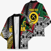 Vanuatu Proud to be Ni-van Personalised Kimono with Mutis En Atan Patterns - Polynesian Pride