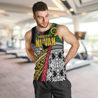 Vanuatu Proud to be Ni-van Personalised Men Tank Top with Mutis En Atan Patterns