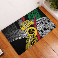 Vanuatu Proud to be Ni-van Personalised Rubber Doormat with Mutis En Atan Patterns