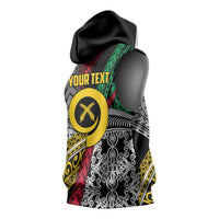 Vanuatu Proud to be Ni-van Personalised Sleeveless Hoodie with Mutis En Atan Patterns - Polynesian Pride