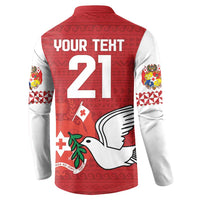 Custom Tonga Rugby Button Sweatshirt Mate Maa Kupesi Style