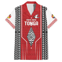 Custom Tonga Rugby Family Matching Puletasi and Hawaiian Shirt Mate Maa Kupesi Style