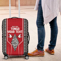 Custom Tonga Rugby Luggage Cover Mate Maa Kupesi Style LT9 Red - Polynesian Pride