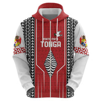 Custom Tonga Rugby Zip Hoodie Mate Maa Kupesi Style
