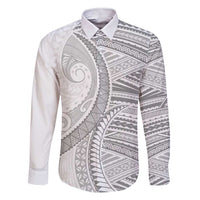 American Samoa White Sunday Family Matching Short Sleeve Bodycon Dress and Hawaiian Shirt Polynesian Lotu Tamaiti - Polynesian Pride