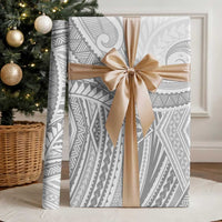 American Samoa White Sunday Wrapping Paper Polynesian Lotu Tamaiti - Polynesian Pride