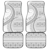 Polynesian White Sunday Car Mats Lotu Tamaiti Melanesian Pattern - Polynesian Pride