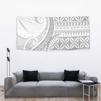 Polynesian White Sunday Tapestry Lotu Tamaiti Melanesian Pattern - Polynesian Pride