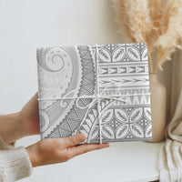 Polynesian White Sunday Wrapping Paper Lotu Tamaiti Melanesian Pattern - Polynesian Pride