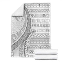 Tokelau White Sunday Blanket Lotu Tamaiti Ngatu Tokelau Feletoa Manulua - Polynesian Pride