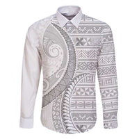 Tokelau White Sunday Family Matching Summer Maxi Dress and Hawaiian Shirt Lotu Tamaiti Ngatu Tokelau Feletoa Manulua - Polynesian Pride