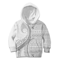 Tokelau White Sunday Kid Hoodie Lotu Tamaiti Ngatu Tokelau Feletoa Manulua - Polynesian Pride