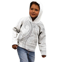 Tokelau White Sunday Kid Hoodie Lotu Tamaiti Ngatu Tokelau Feletoa Manulua - Polynesian Pride