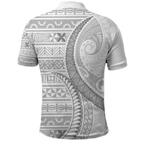 Tokelau White Sunday Polo Shirt Lotu Tamaiti Ngatu Tokelau Feletoa Manulua - Polynesian Pride