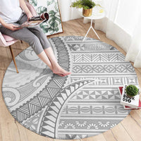 Tokelau White Sunday Round Carpet Lotu Tamaiti Ngatu Tokelau Feletoa Manulua - Polynesian Pride