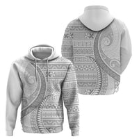 Tokelau White Sunday Zip Hoodie Lotu Tamaiti Ngatu Tokelau Feletoa Manulua - Polynesian Pride