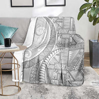 Tonga White Sunday Blanket Lotu Tamaiti Ngatu Tribal - Polynesian Pride