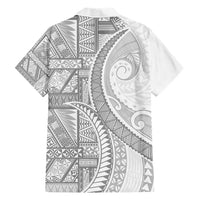 Tonga White Sunday Hawaiian Shirt Lotu Tamaiti Ngatu Tribal - Polynesian Pride