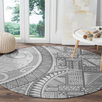 Tonga White Sunday Round Carpet Lotu Tamaiti Ngatu Tribal - Polynesian Pride