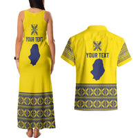 Niue Crab Personalised Couples Matching Tank Maxi Dress and Hawaiian Shirt Niuean Hiapo Pattern - Polynesian Pride