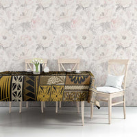 Vintage Samoa Siapo Mamanu Tablecloth Gold Samoan Tapa Motif - Polynesian Pride