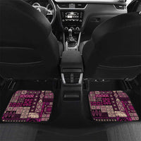Vintage Samoa Siapo Mamanu Car Mats Pink Samoan Tapa Motif - Polynesian Pride