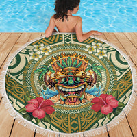 Hawaii Tiki Mask Beach Blanket Mele Kalikimaka i Iulai!