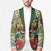 Hawaii Tiki Mask Personalized Blazer Mele Kalikimaka i Iulai!
