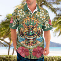 Hawaii Tiki Mask Personalized Hawaiian Shirt Mele Kalikimaka i Iulai! LT9 - Polynesian Pride