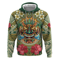Hawaii Tiki Mask Personalized Hoodie Mele Kalikimaka i Iulai!